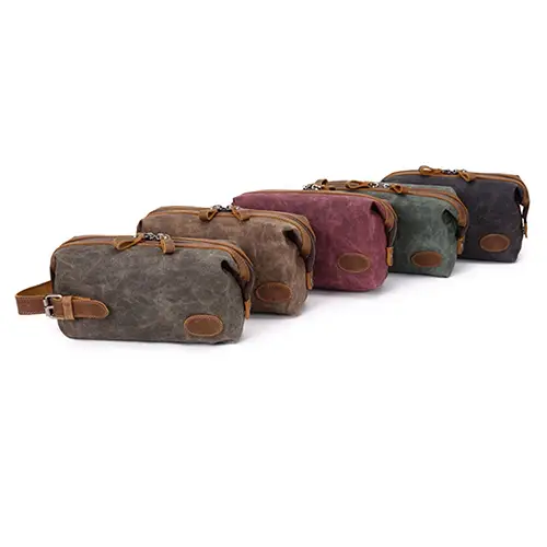 OEM toiletry bag interior with optional waterproof lining and reinforced heavy-duty brass zipper